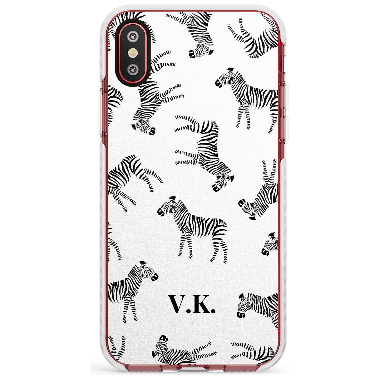 Personalised Zebra Pattern Slim TPU Phone Case Warehouse X XS Max XR