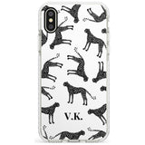 Personalised Cheetah Pattern: Black & White Slim TPU Phone Case Warehouse X XS Max XR