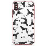 Personalised Cheetah Pattern: Black & White Slim TPU Phone Case Warehouse X XS Max XR