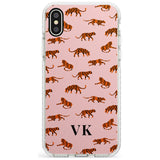 Safari Tiger Pattern on Pink iPhone Case  Impact Case Custom Phone Case - Case Warehouse