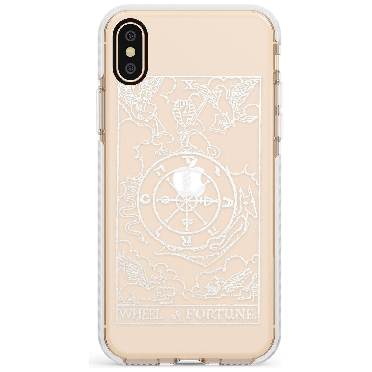 Wheel of Fortune Tarot Card - White Transparent Slim TPU Phone Case Warehouse X XS Max XR