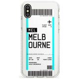 Melbourne Boarding Pass iPhone Case  Impact Case Custom Phone Case - Case Warehouse