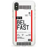 Belfast Boarding Pass  Impact Case Custom Phone Case - Case Warehouse