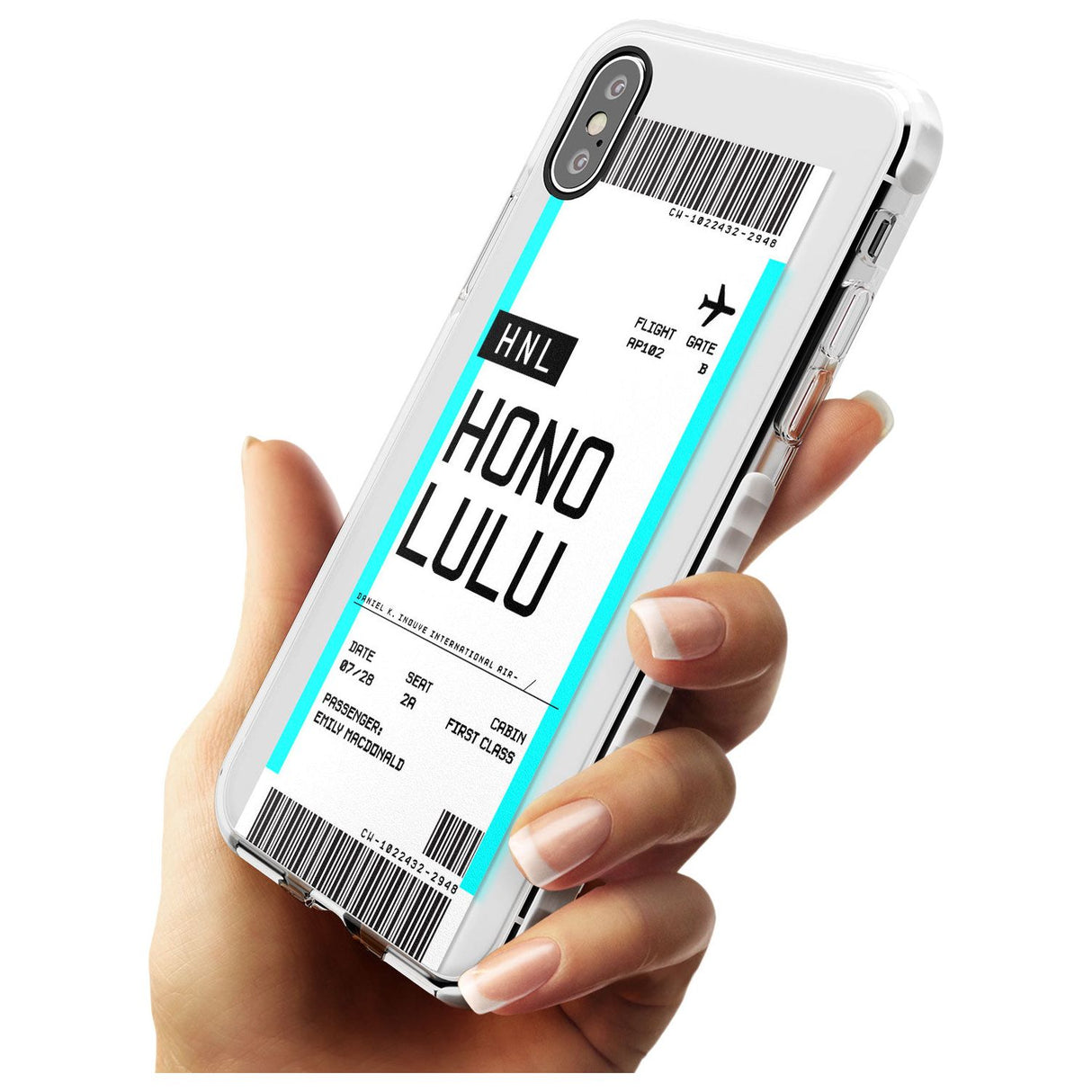 Honolulu Boarding Pass iPhone Case   Custom Phone Case - Case Warehouse