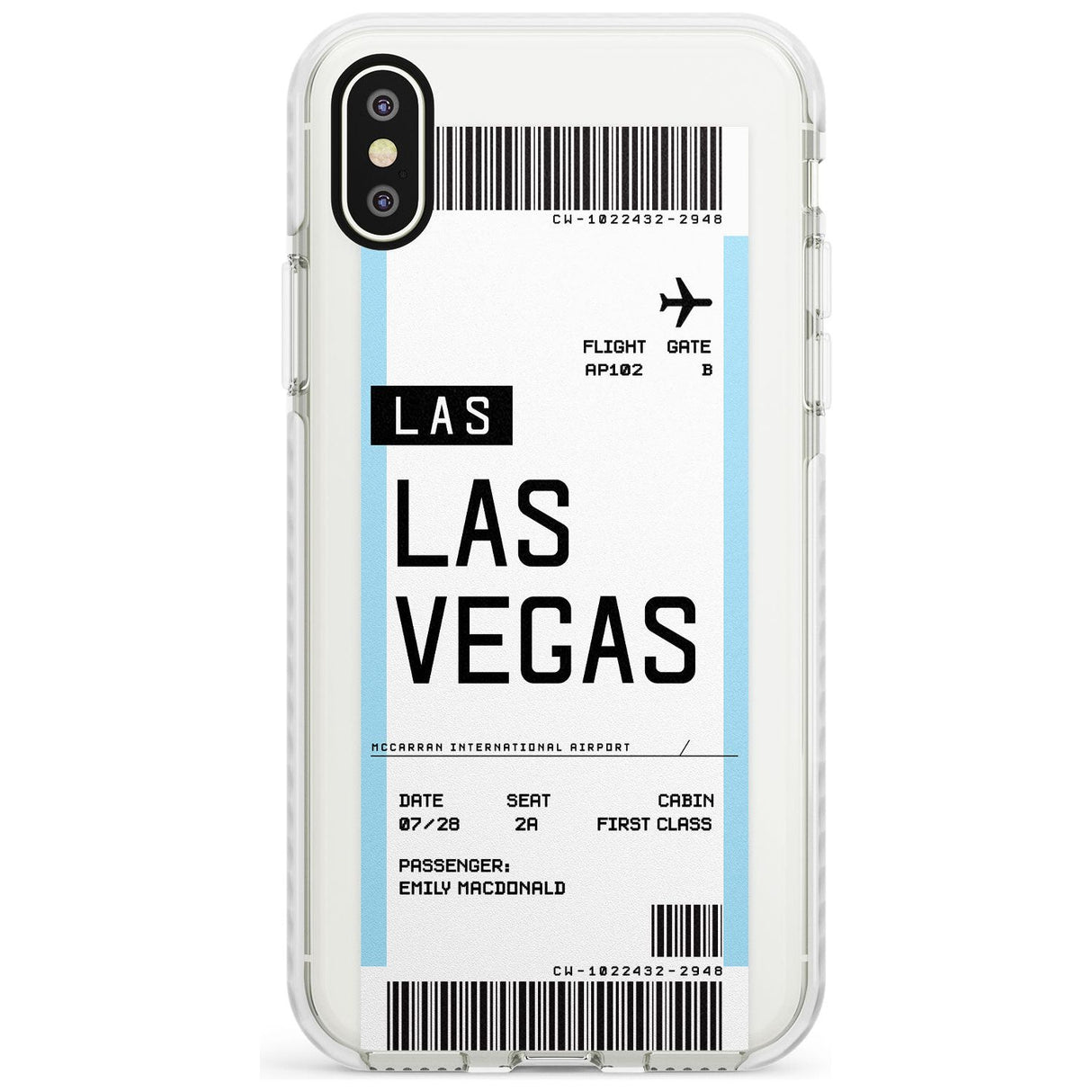 Las Vegas Boarding Pass iPhone Case  Impact Case Custom Phone Case - Case Warehouse