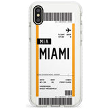 Miami Boarding Pass iPhone Case  Impact Case Custom Phone Case - Case Warehouse