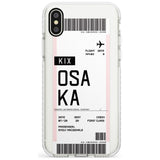 Osaka Boarding Pass iPhone Case  Impact Case Custom Phone Case - Case Warehouse