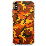 Orange Camo Impact Phone Case for iPhone X XS Max XR