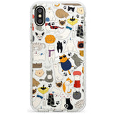 Cartoon Cat Collage - Colour Slim TPU Phone Case Warehouse X XS Max XR