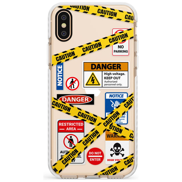 CAUTION Slim TPU Phone Case Warehouse X XS Max XR