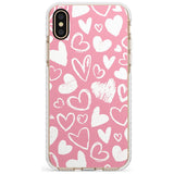 Chalk Hearts Impact Phone Case for iPhone X XS Max XR