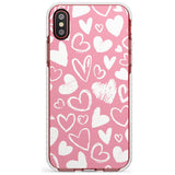 Chalk Hearts Impact Phone Case for iPhone X XS Max XR