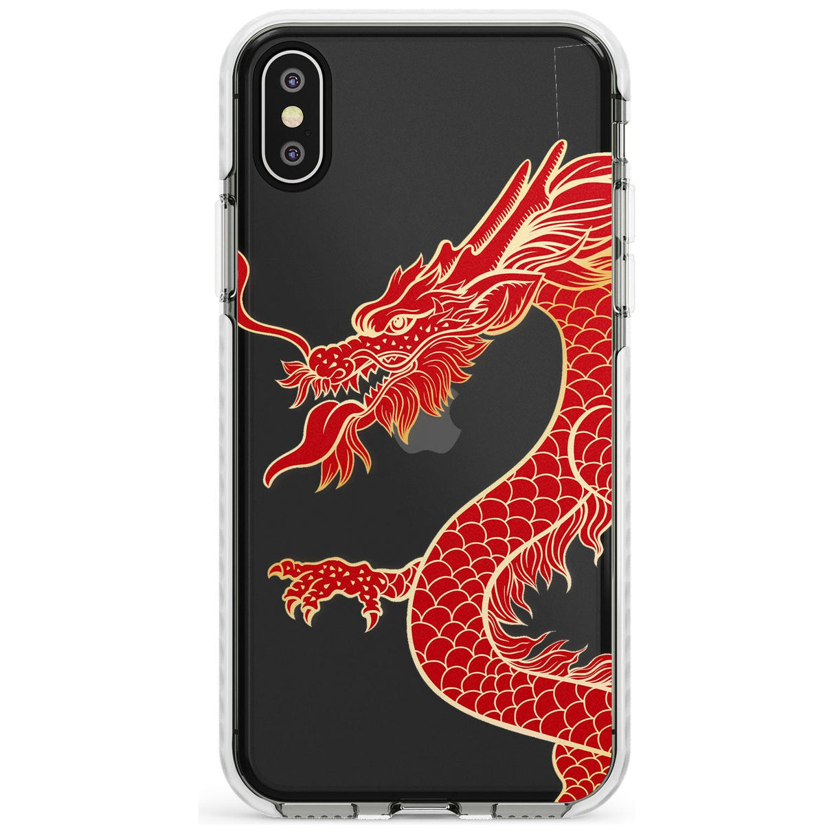 Large Black Dragon Impact Phone Case for iPhone X XS Max XR