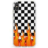 Checkered Fire iPhone Case  Impact Case Phone Case - Case Warehouse