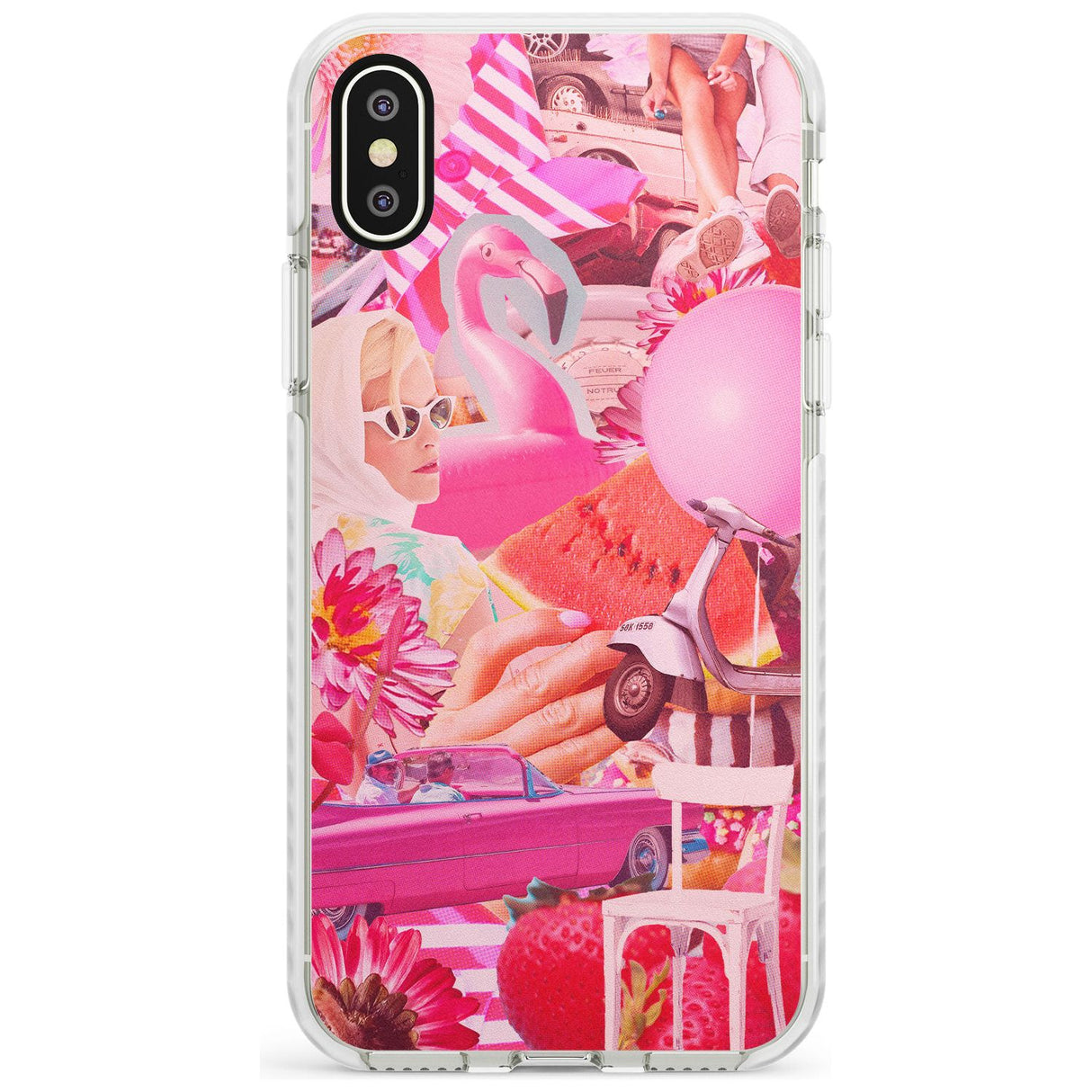 Vintage Collage: Pink Glamour Impact Phone Case for iPhone X XS Max XR