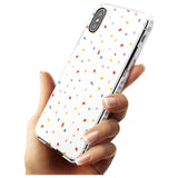 Confetti Print on Solid White Impact Phone Case for iPhone X XS Max XR