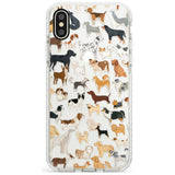 Hand Painted Dogs Impact Phone Case for iPhone X XS Max XR