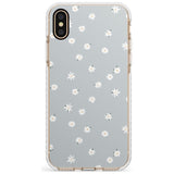 Painted Daises - Blue-Grey Cute Floral Design Slim TPU Phone Case Warehouse X XS Max XR
