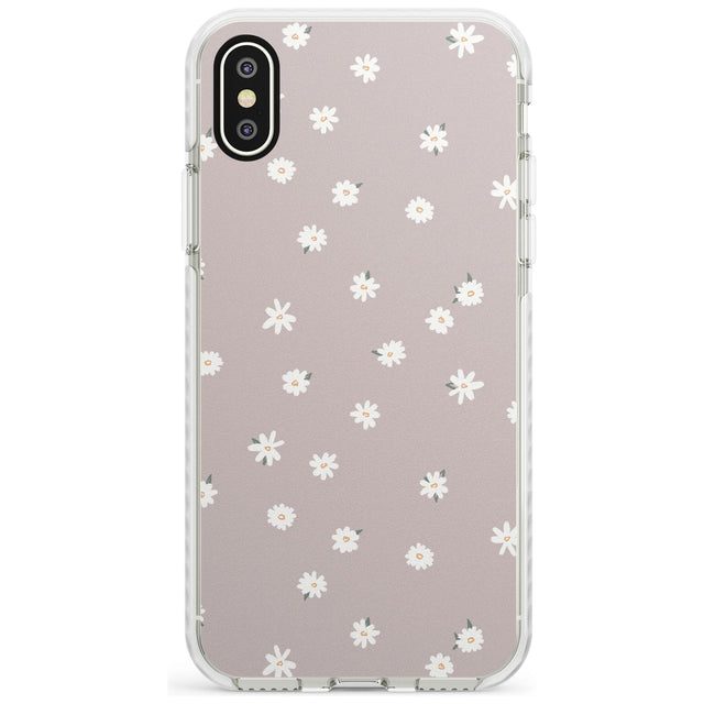 Painted Daises - Dark Pink Cute Floral Design Slim TPU Phone Case Warehouse X XS Max XR