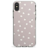 Painted Daises - Dark Pink Cute Floral Design Slim TPU Phone Case Warehouse X XS Max XR