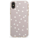 Painted Daises - Dark Pink Cute Floral Design Slim TPU Phone Case Warehouse X XS Max XR