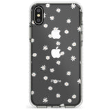 White Stars on Clear Phone Case for iPhone X XS Max XR