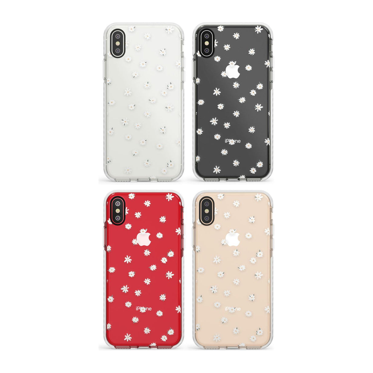 White Stars on Clear Phone Case for iPhone X XS Max XR