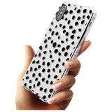 Black on Transparent Dalmatian Polka Dot Spots Impact Phone Case for iPhone X XS Max XR