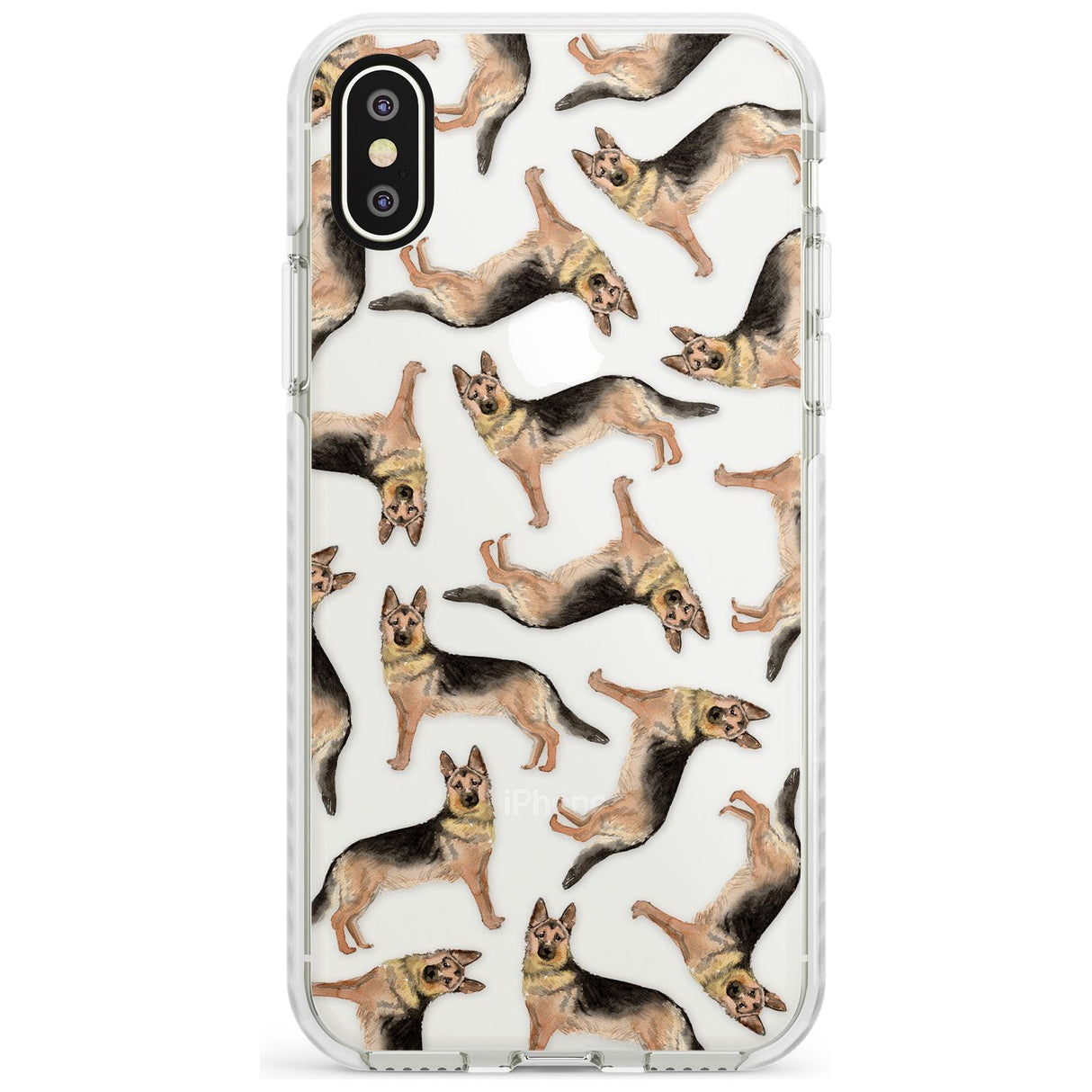 German Shepherd Watercolour Dog Pattern Impact Phone Case for iPhone X XS Max XR