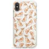 Chihuahua Watercolour Dog Pattern Impact Phone Case for iPhone X XS Max XR