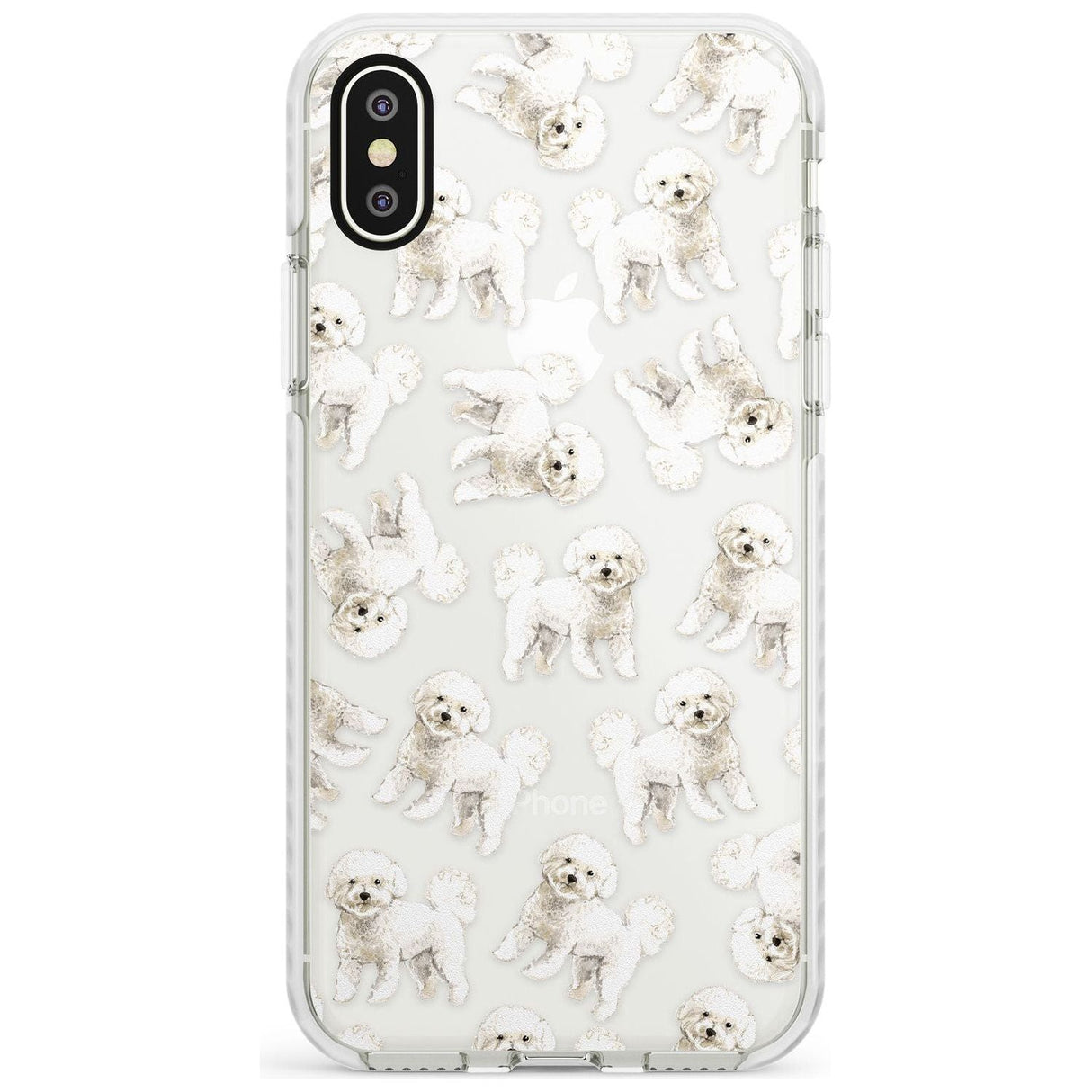 Bichon Frise Watercolour Dog Pattern Impact Phone Case for iPhone X XS Max XR