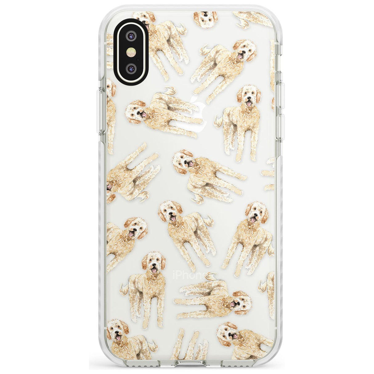 Goldendoodle Watercolour Dog Pattern Impact Phone Case for iPhone X XS Max XR