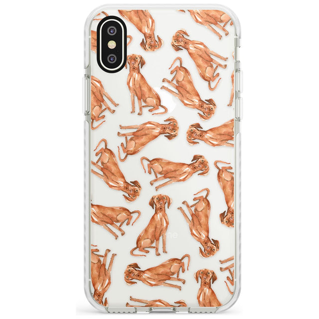 Hungarian Vizsla Watercolour Dog Pattern Impact Phone Case for iPhone X XS Max XR