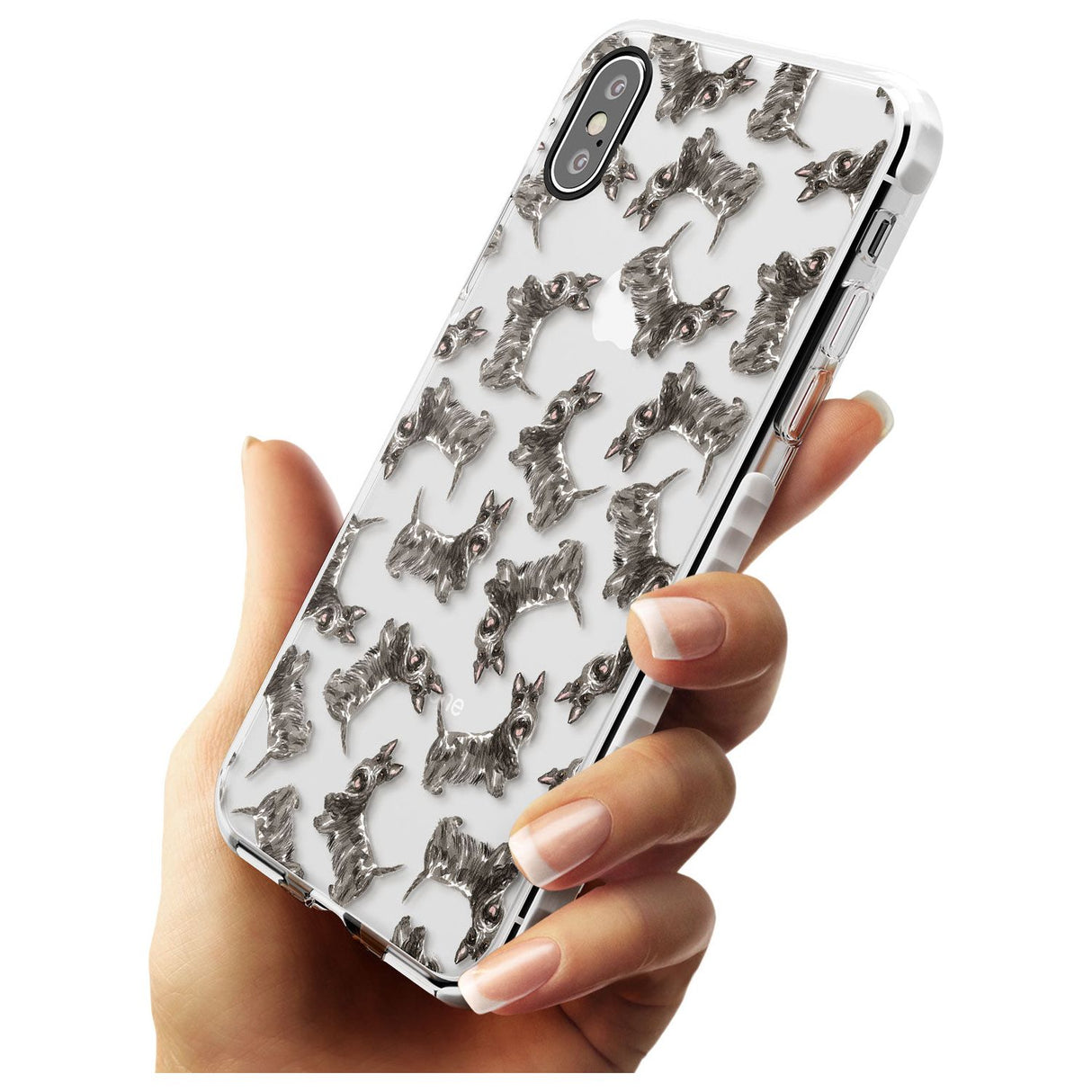 Scottish Terrier Watercolour Dog Pattern Impact Phone Case for iPhone X XS Max XR