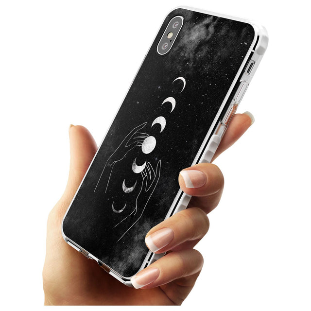 Moon Phases and Hands Impact Phone Case for iPhone X XS Max XR