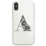 Floral Monogram Letter Slim TPU Phone Case Warehouse X XS Max XR