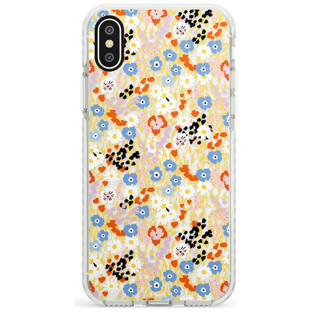 Busy Floral Mix: Transparent Slim TPU Phone Case Warehouse X XS Max XR