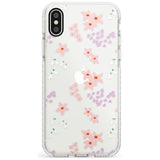 Pink & Purple Flower Mix: Clear Slim TPU Phone Case Warehouse X XS Max XR