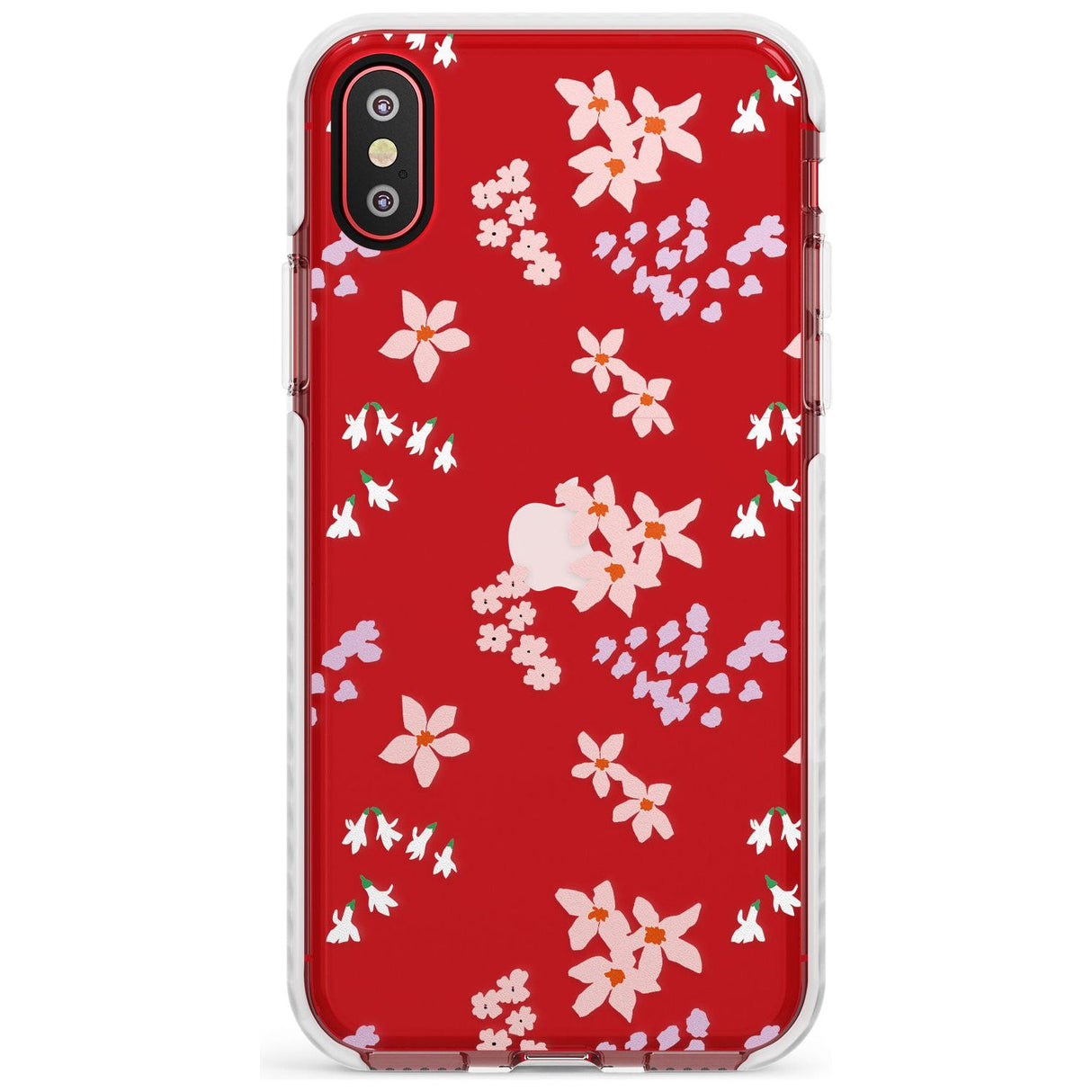 Pink & Purple Flower Mix: Clear Slim TPU Phone Case Warehouse X XS Max XR