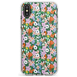 Jazzy Floral Mix: Transparent Slim TPU Phone Case Warehouse X XS Max XR