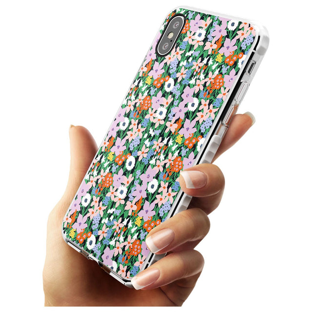 Jazzy Floral Mix: Solid Slim TPU Phone Case Warehouse X XS Max XR