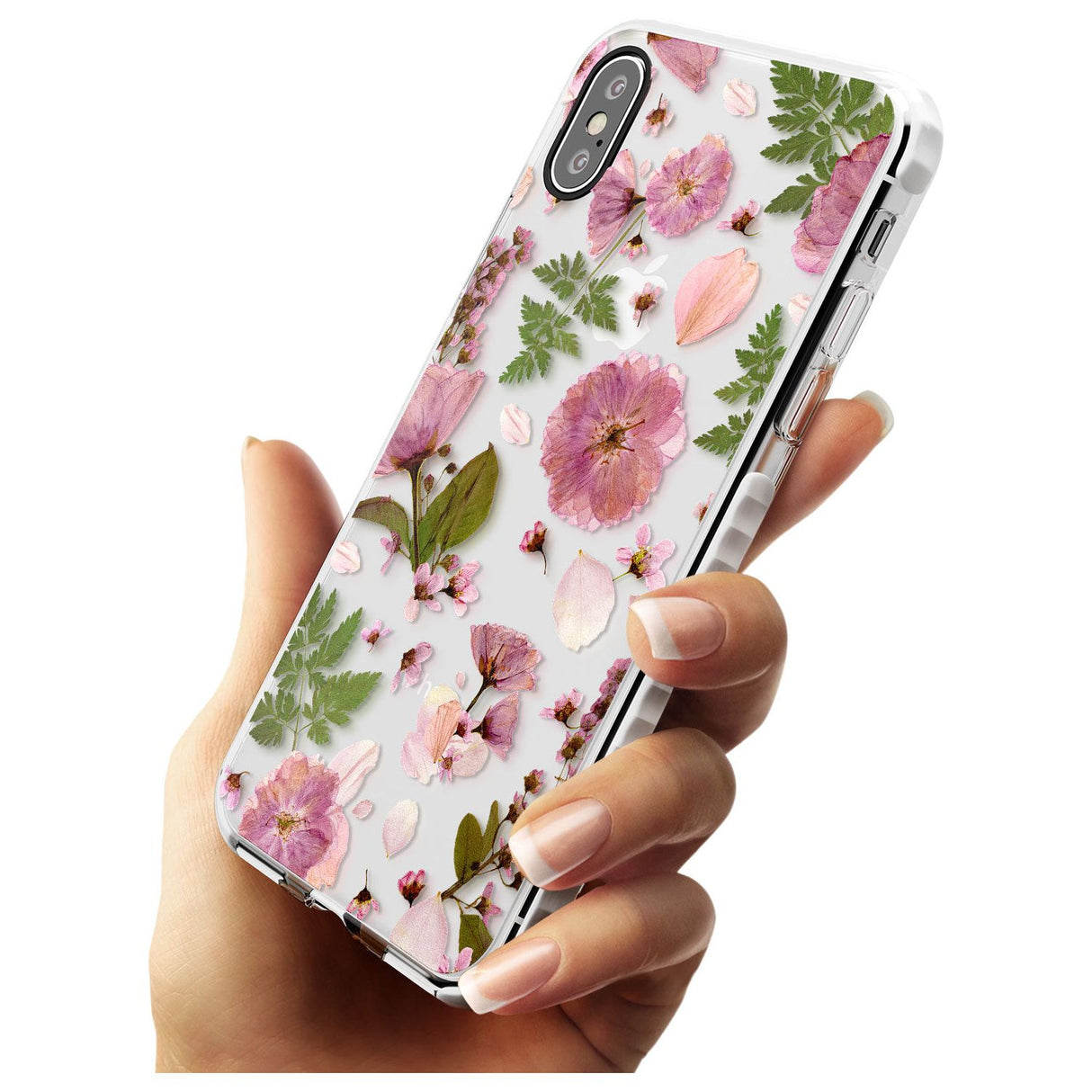 Natural Arrangement of Flowers & Leaves Design Impact Phone Case for iPhone X XS Max XR