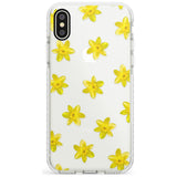 Daffodils Transparent Pattern Impact Phone Case for iPhone X XS Max XR