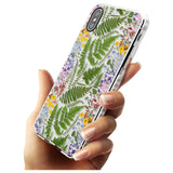 Busy Floral and Fern Design Impact Phone Case for iPhone X XS Max XR