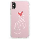 Finger Heart in Pink Slim TPU Phone Case Warehouse X XS Max XR