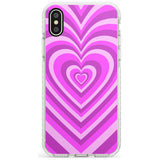 Pink Heart Illusion Impact Phone Case for iPhone X XS Max XR