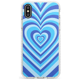 Blue Heart Illusion Impact Phone Case for iPhone X XS Max XR