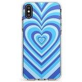 Blue Heart Illusion Impact Phone Case for iPhone X XS Max XR