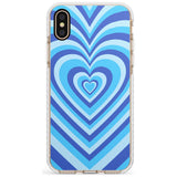 Blue Heart Illusion Impact Phone Case for iPhone X XS Max XR