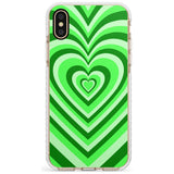 Green Heart Illusion Impact Phone Case for iPhone X XS Max XR